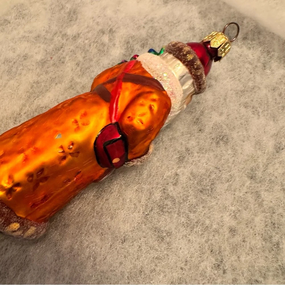 Christopher Radko Gold Balmoral Santa Christmas Ornament Vintage Orange‎ Robe